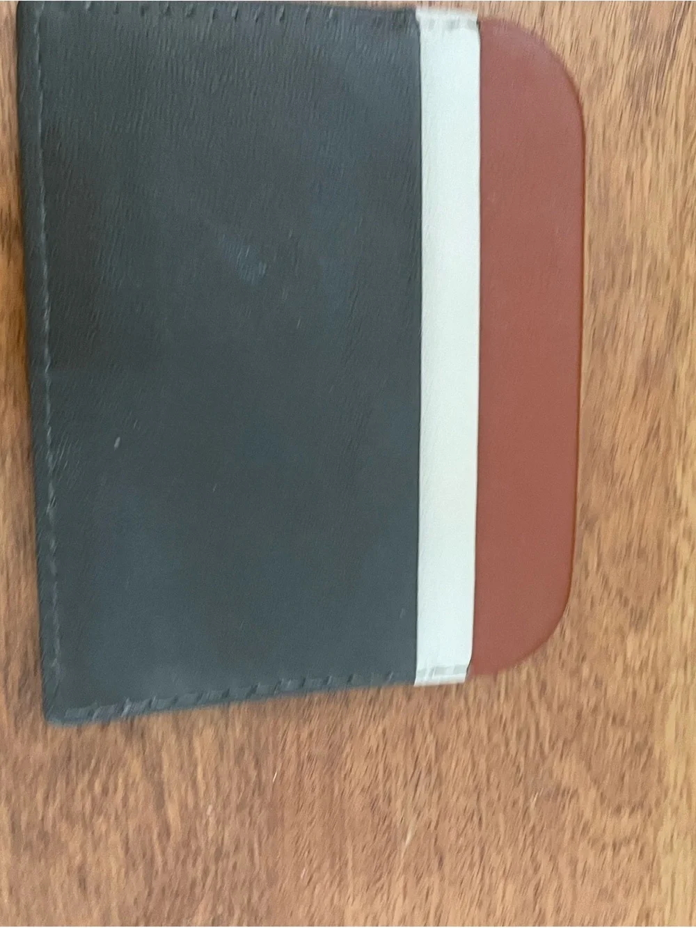 Thacker Leather Zip Pouch with small zip pouch in Olive Green